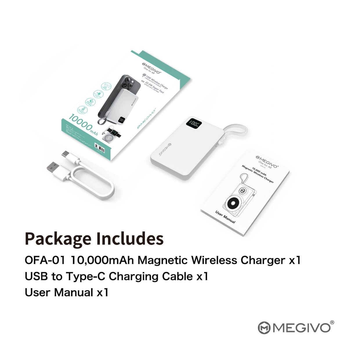 One for All OFA-01 10,000mAh 38.5Wh Magnetic Wireless Charger