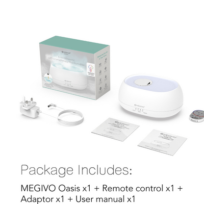 Oasis 3-in-1 Ultrasonic LED Aromatherapy Mist Humidifier