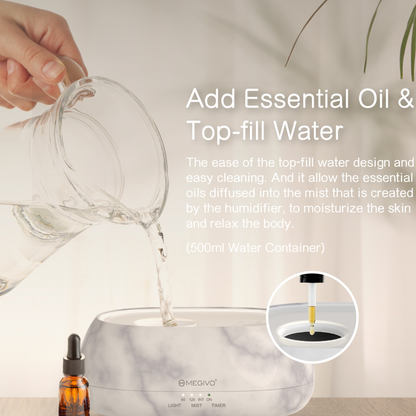 Oasis 3-in-1 Ultrasonic LED Aromatherapy Mist Humidifier
