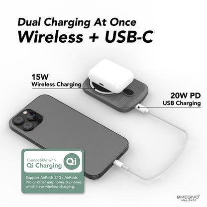 Mag-BV01 Ultra-Thin 5,000mAh 19Wh Magnetic Wireless Power Bank