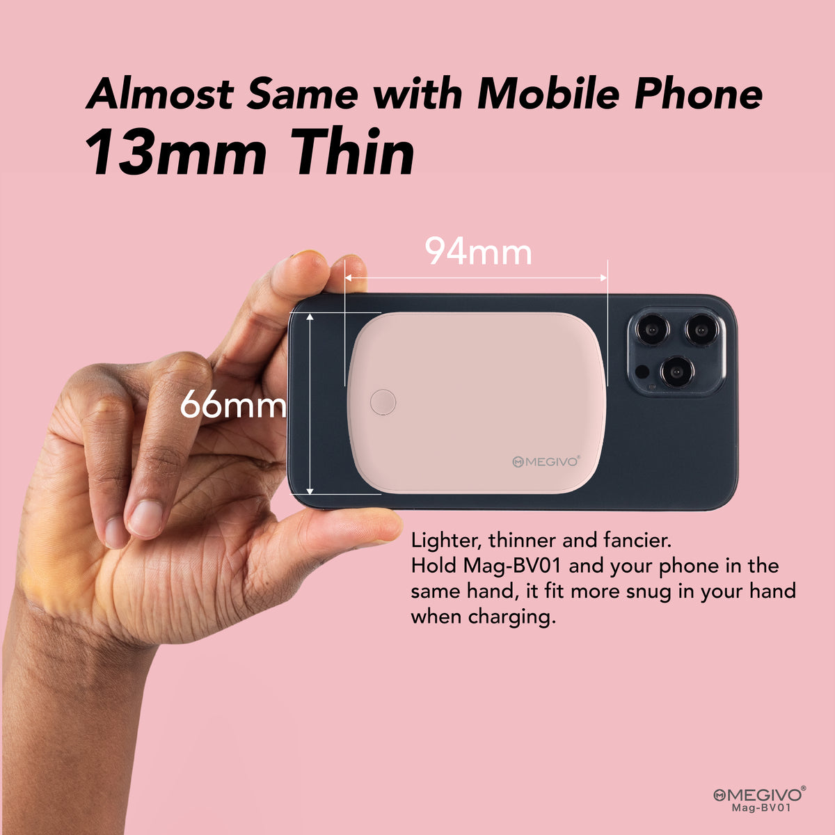 Mag-BV01 Ultra-Thin 5,000mAh 19Wh Magnetic Wireless Power Bank