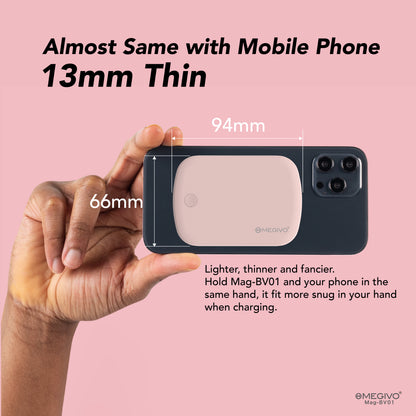 Mag-BV01 Ultra-Thin 5,000mAh 19Wh Magnetic Wireless Power Bank