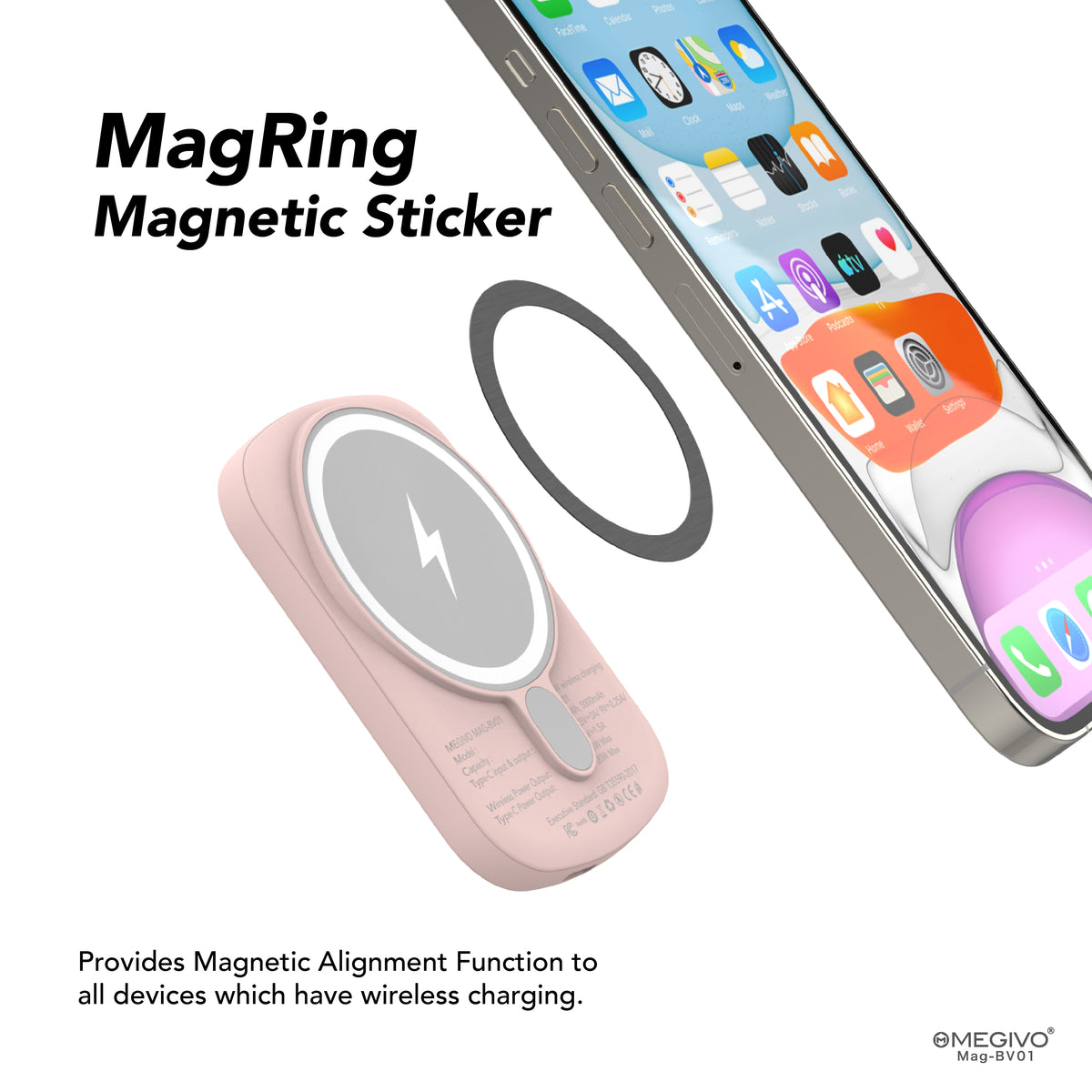 Mag-BV01 Ultra-Thin 5,000mAh 19Wh Magnetic Wireless Power Bank