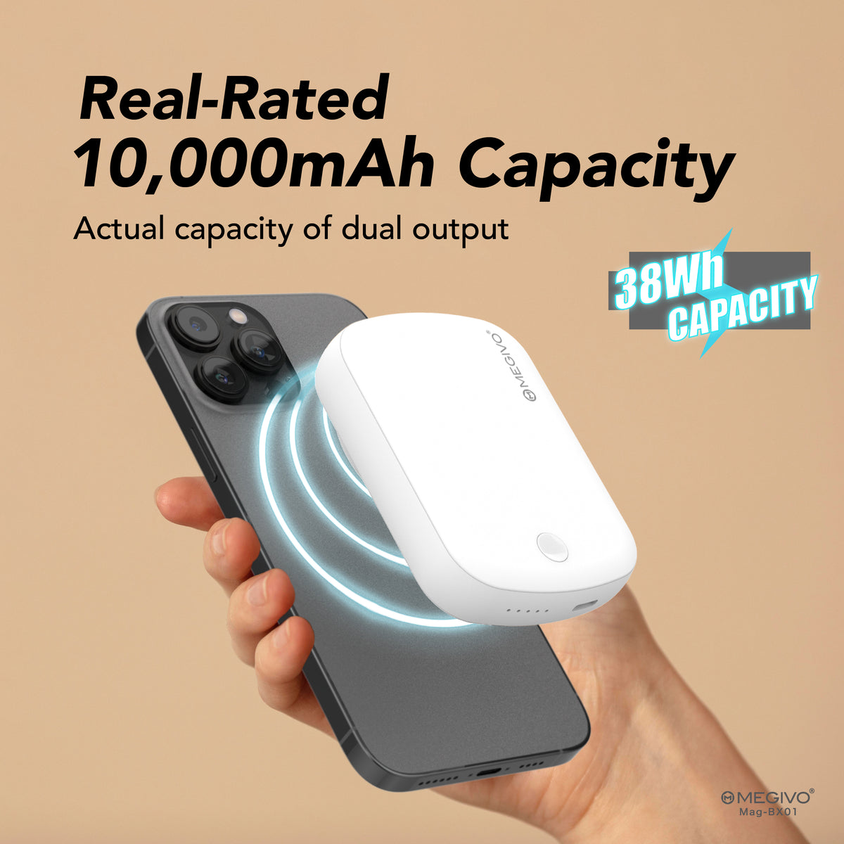 Mag-BX01 10,000mAh 38Wh Magnetic Wireless Power Bank