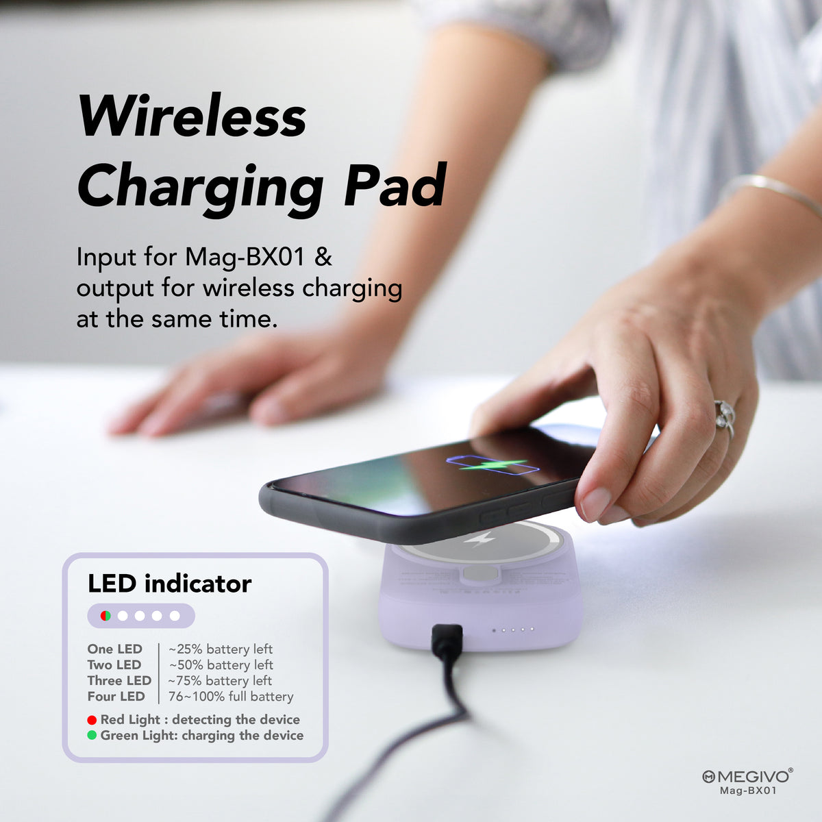 Mag-BX01 10,000mAh 38Wh Magnetic Wireless Power Bank