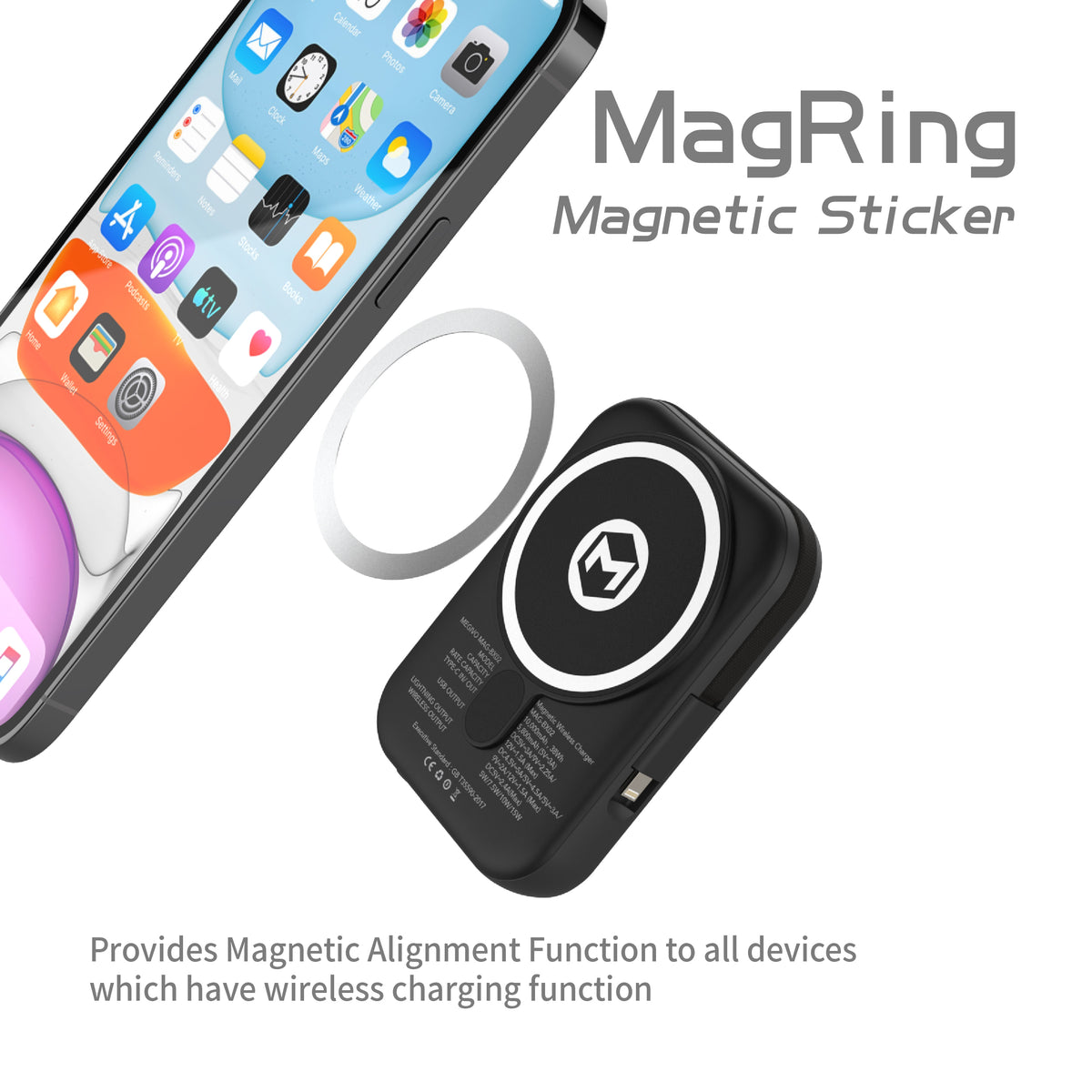 Mag-BX02 10,000mAh 38Wh Magnetic Wireless Charger