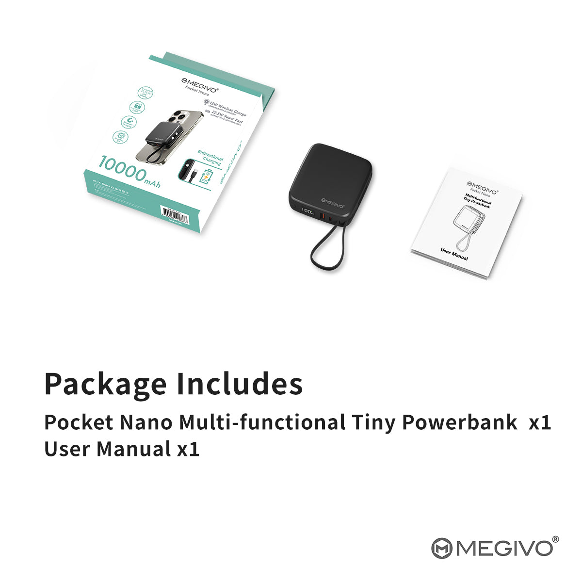 Pocket Nano 10,000mAh 38.5Wh Multi-Functional Tiny Power Bank