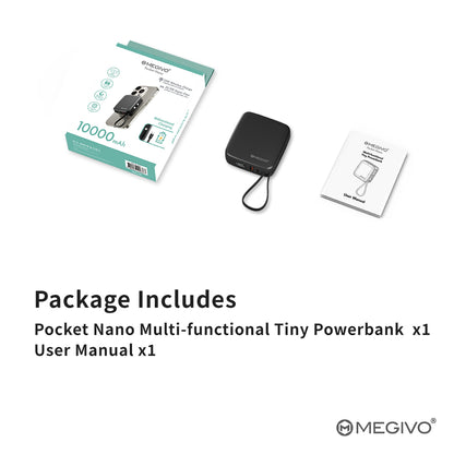 Pocket Nano 10,000mAh 38.5Wh Multi-Functional Tiny Power Bank
