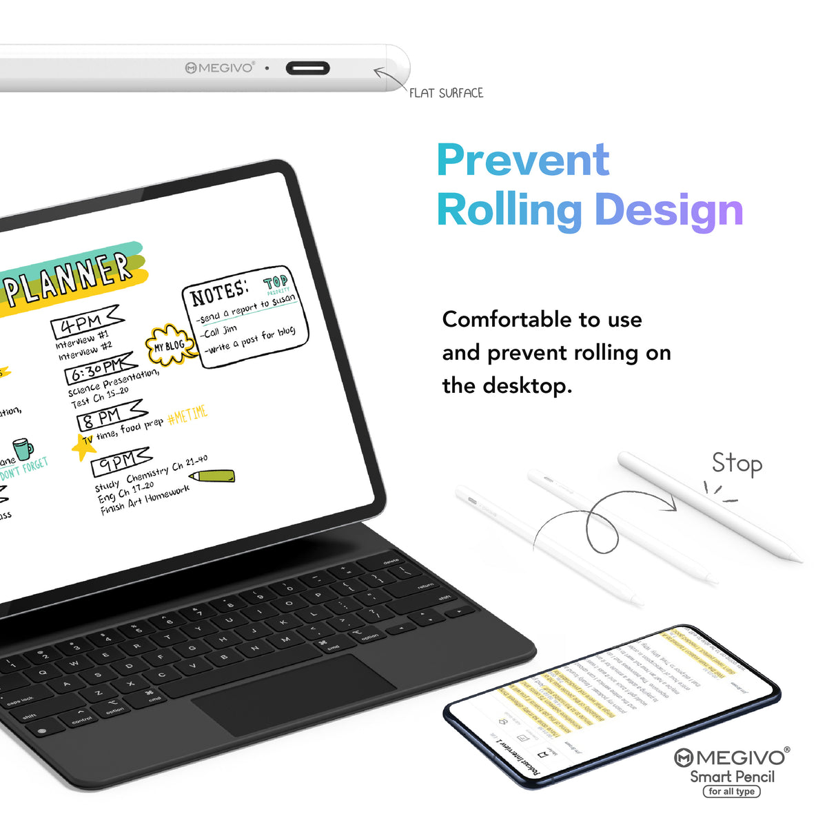 Smart Pencil for all type | Magnetic Active Touch Screen Stylus Pen