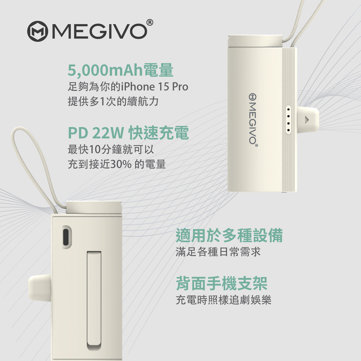 Zap ToGo 5,000mAh 18.5Wh Multi-Functional Tiny Power Bank
